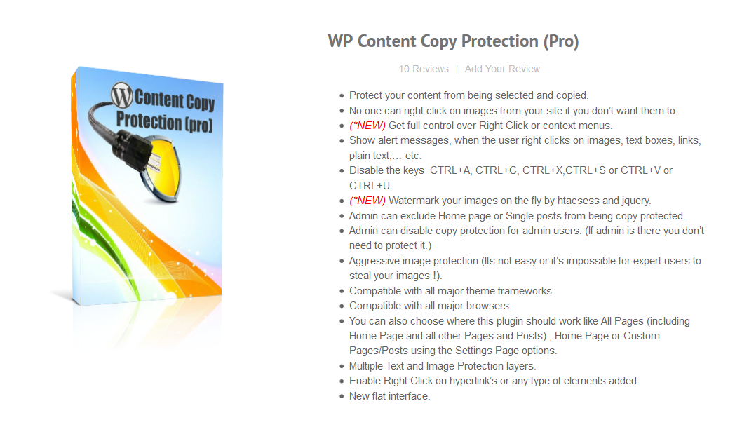 WP Content Copy Protection & No Right Click (PRO)