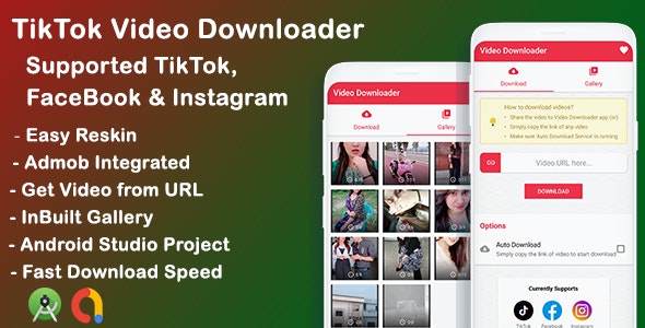 Tiktok, Facebook, Instagram video downloader