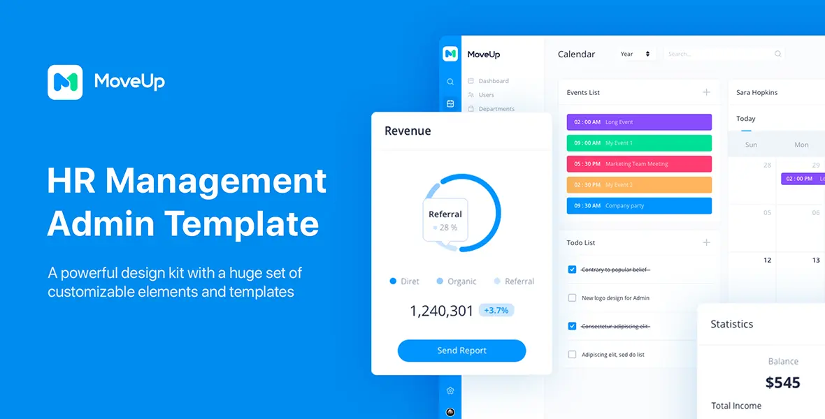 MoveUp - HR Management Admin Template