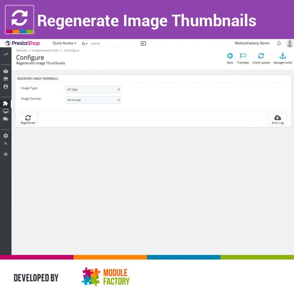 Regenerate Image Thumbnails Module