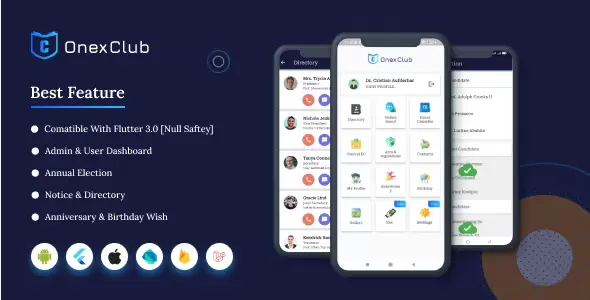 Onex Club multi-purpose Flutter App