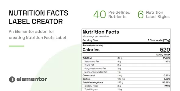 Nutrition Facts Label Creator