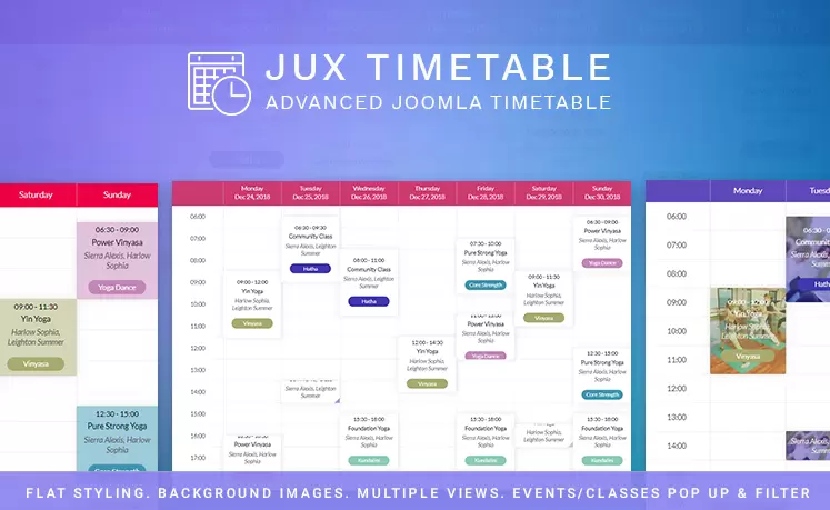 JUX Timetable