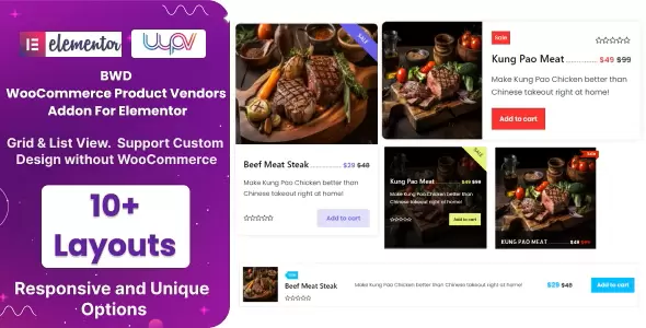 BWD WooCommerce Product Vendors Addon For Elementor