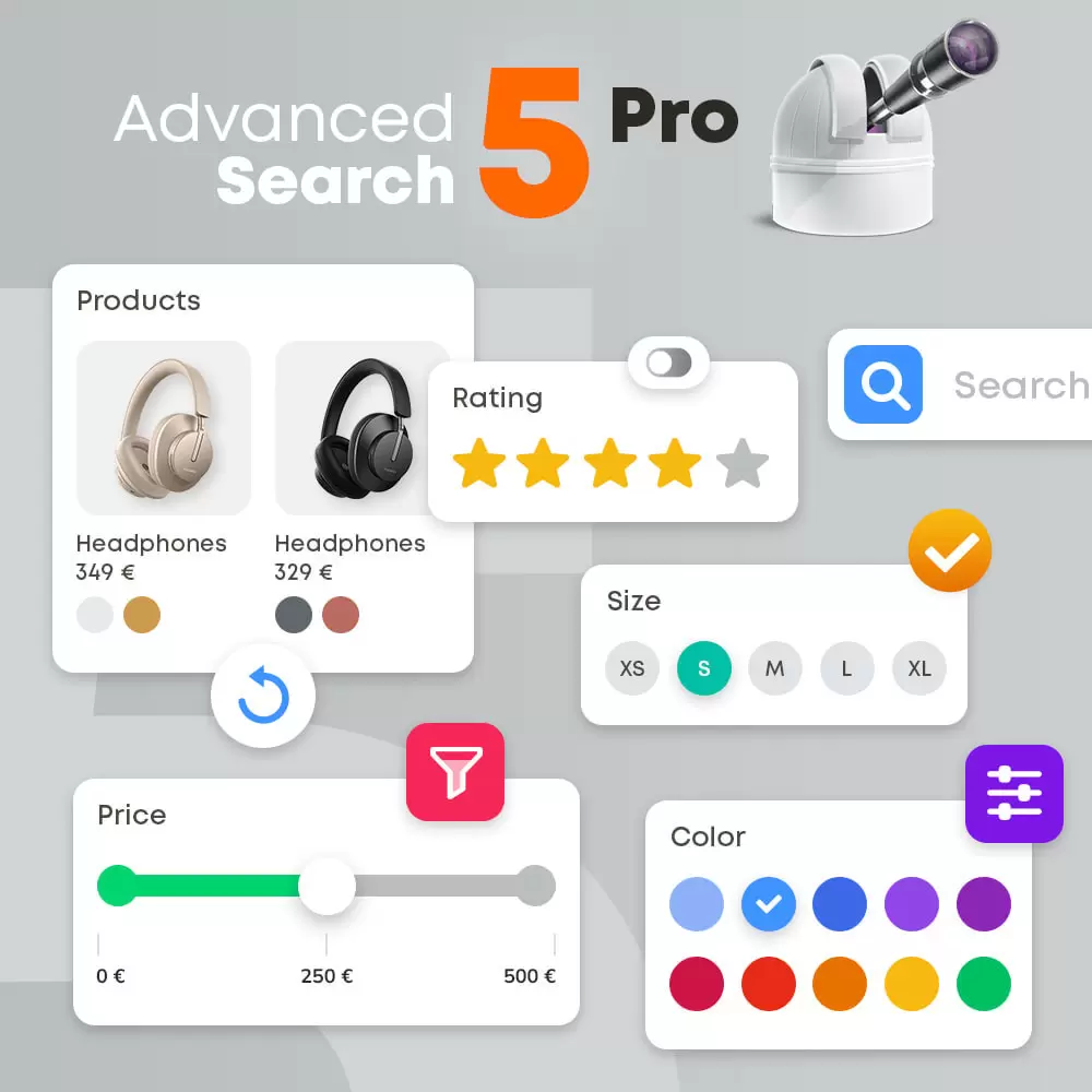 Advanced Search 5 PRO : Filters and facets SEO