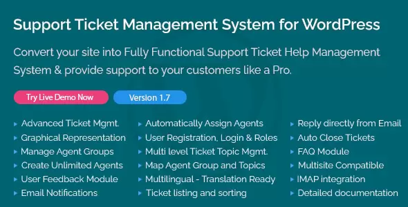 Support Ticket Management System for WordPress