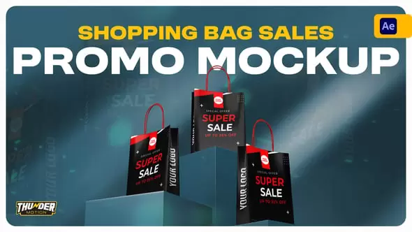 Shopping Bag Sales Promo Mockup