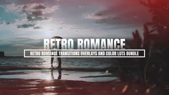 Retro Romance Transitions Overlays and Color LUTs Bundle