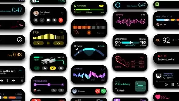 Dynamic island phone interface