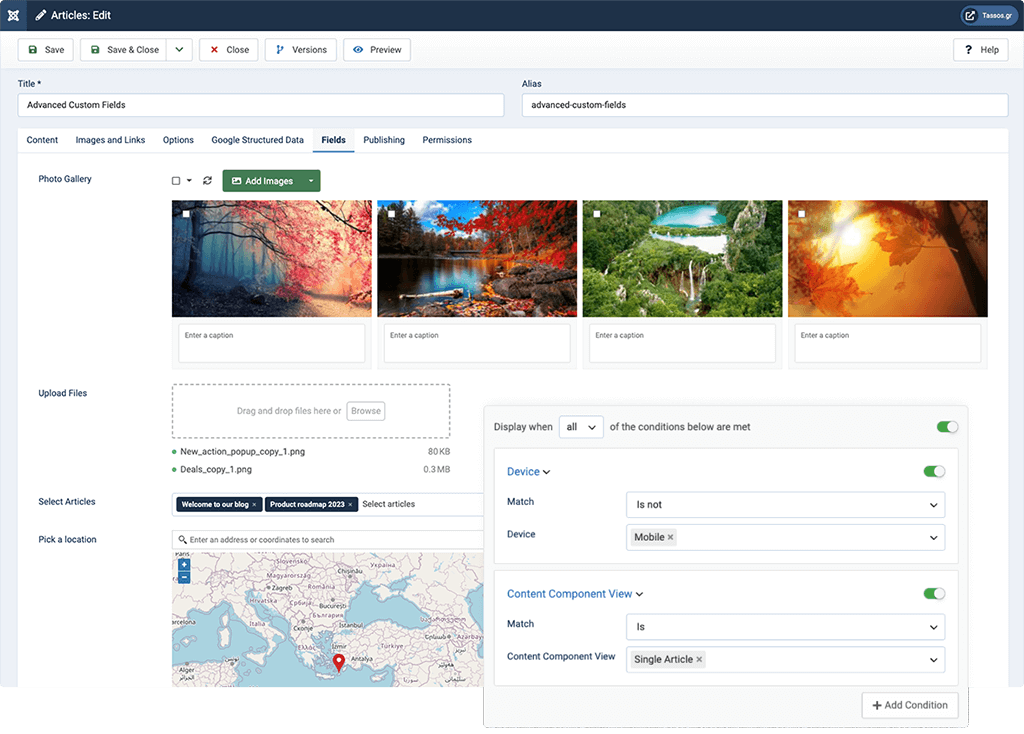 Advanced Custom Fields for Joomla