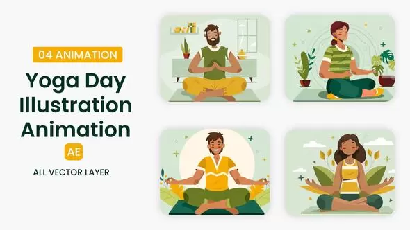 Yoga Day Illustration Scene