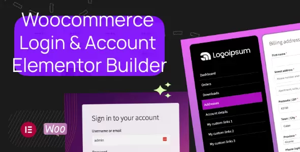 WooCommerce Login & Account Pages for Elementor